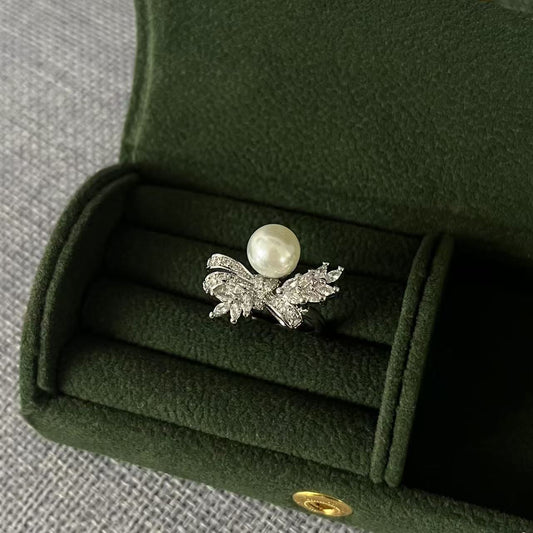 Pearl Leaf Ring